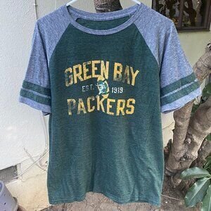 Women's Green Bay Packers Short Sleeved Jersey Shirt Size L